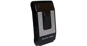 Зажигалка Black Label Bentley Black Matte & Silver Carbon LBL90000